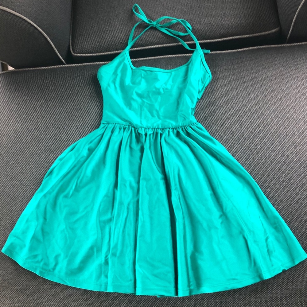Teal halter skater American apparel dress (xs/s)